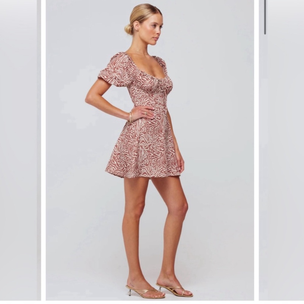 RESA Pink and White Mini Dress - Picture 3 of 10